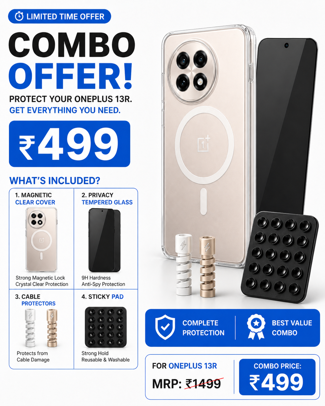 ONEPLUS 13R ULTIMATE PROTECTION COMBO