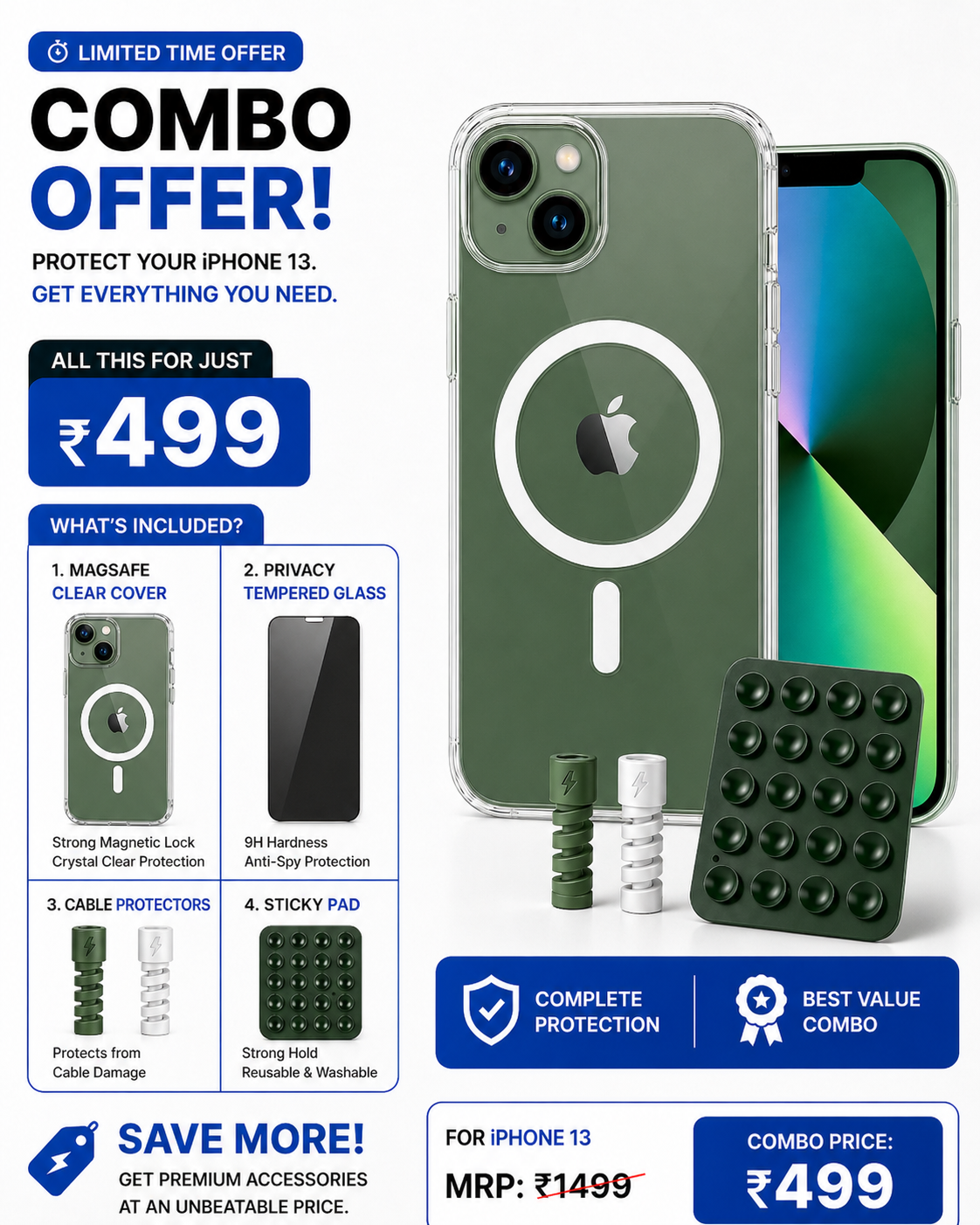 IPHONE 13 ULTIMATE PROTECTION COMBO