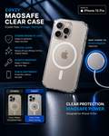 IPHONE 15PRO COVZY PREMIUM CLEAR MAGSAFE CASE  SLIM STRONG & CRYSTAL CLEAR PROTECTION