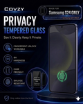 SAMSUNG S24 COVZY PREMIUM PRIVACY WITH FINGERPRINT WORKING TEMPERDGLASS FULL PROTECTION