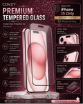 IPHONE 15 COVZY PREMIUM HD CLEAR TEMPERDGLASS FULL PROTECTION