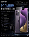 IPHONE 14 PRO MAX COVZY PREMIUM HD CLEAR TEMPERDGLASS FULL PROTECTION
