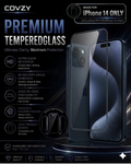 IPHONE 14  COVZY PREMIUM HD CLEAR TEMPERDGLASS FULL PROTECTION