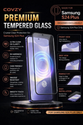 SAMSUNG S24PLUS COVZY PREMIUM AND FINGERPRINT WORKING TEMPERDGLASS  FULL PROTECTION