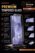 SAMSUNG S24FE COVZY PREMIUM AND FINGERPRINT WORKING TEMPERDGLASS FULL PROTECTION