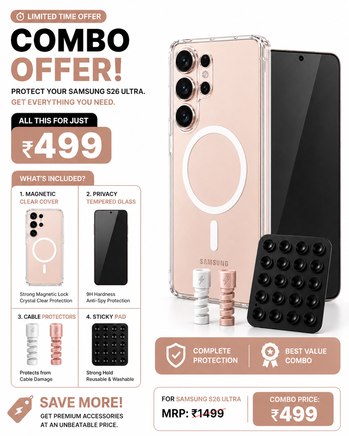 SAMSUNG S26ULTRA ULTIMATE PROTECTION COMBO