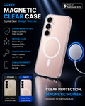 SAMSUNG S25 COVZY PREMIUM CLEAR MAGSAFE CASE  SLIM STRONG & CRYSTAL CLEAR PROTECTION