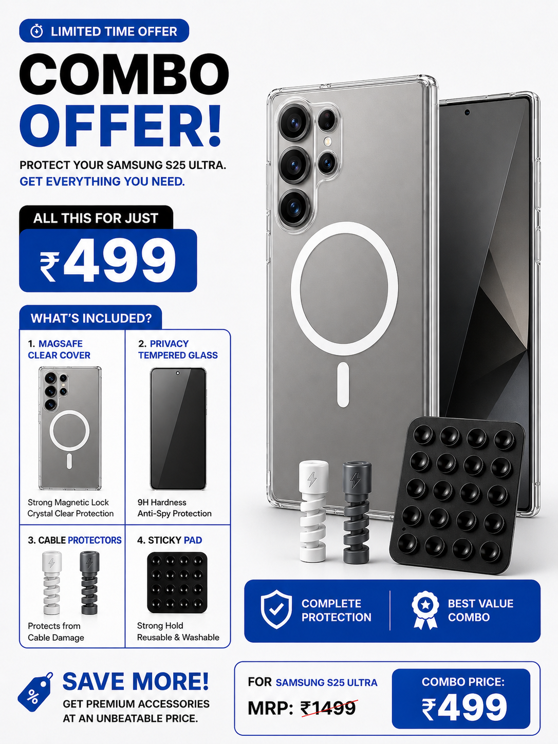 SAMSUNG S25ULTRA ULTIMATE PROTECTION COMBO