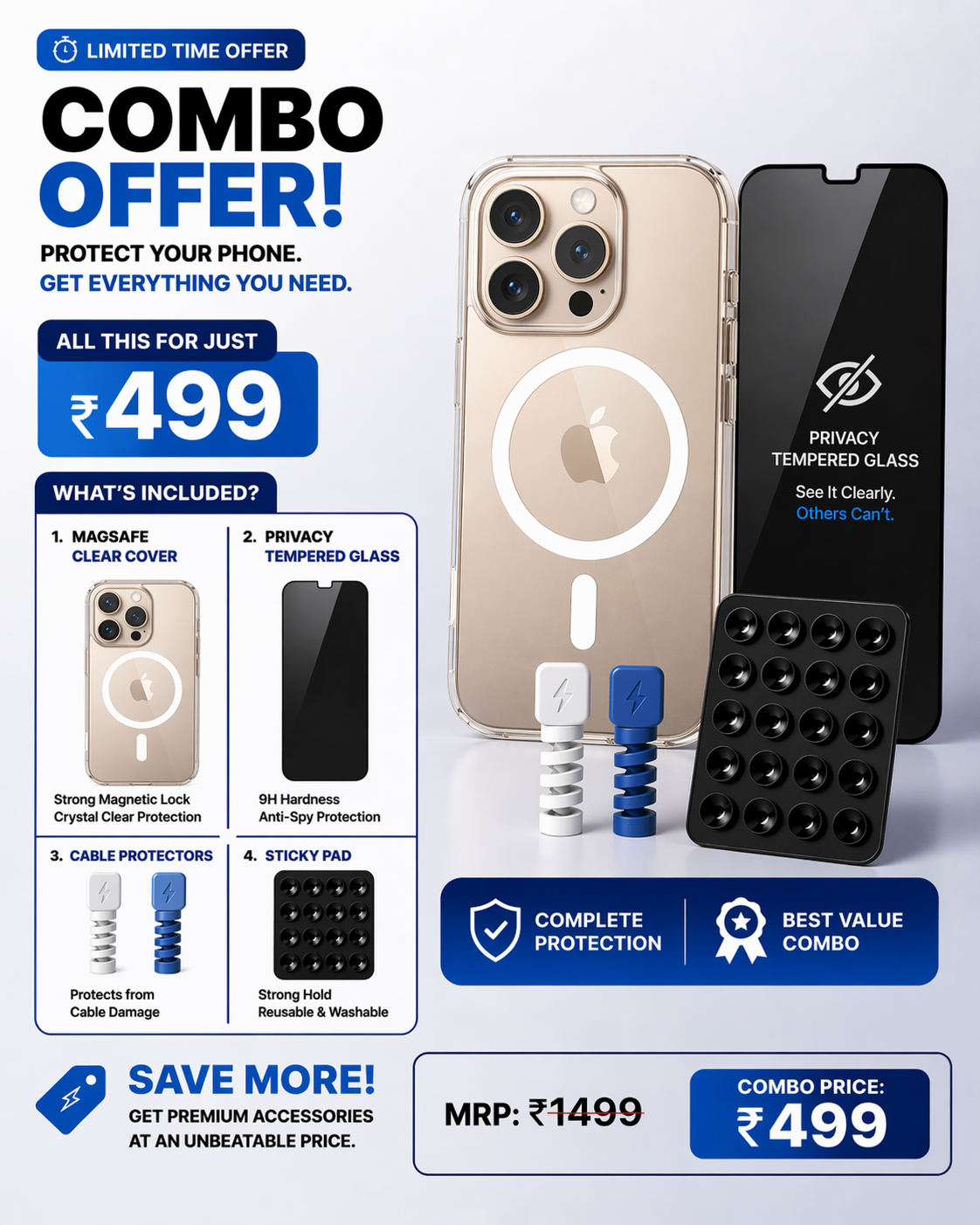 IPHONE 16 PRO MAX ULTIMATE PROTECTION COMBO